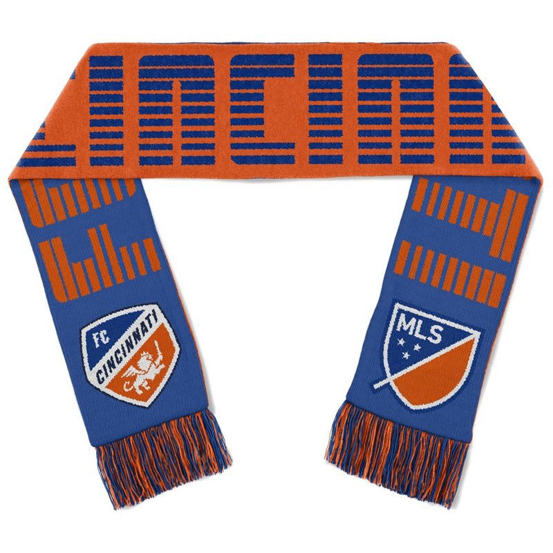 slide 2 of 3, MLS FC Cincinnati Men's Scarf - One Size: Acrylic Solid Wrap, Tagless Design, 1 ct