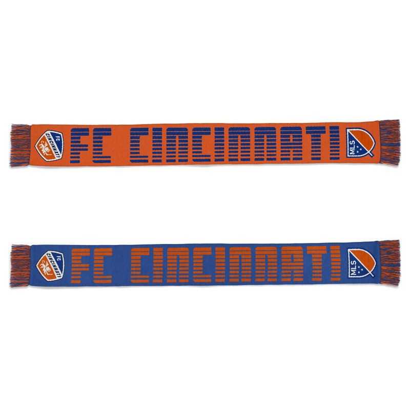 slide 3 of 3, MLS FC Cincinnati Men's Scarf - One Size: Acrylic Solid Wrap, Tagless Design, 1 ct