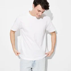 Men's Short Sleeve T-Shirt - Original Use™ White XXL: Cotton Crew Neck, Pullover Style