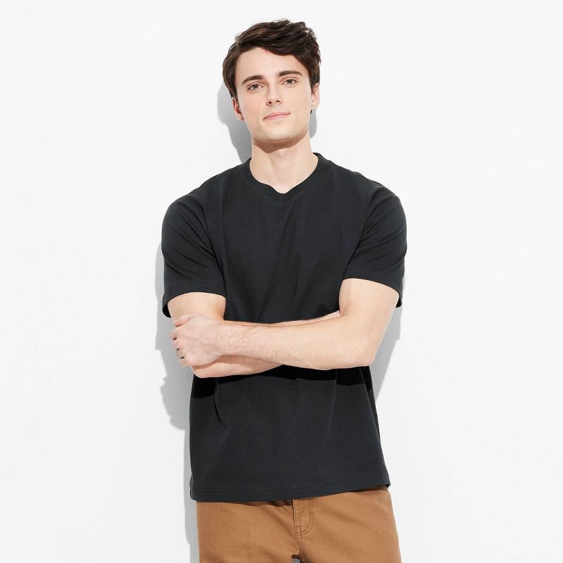 slide 2 of 3, Men's Short Sleeve T-Shirt - Original Use™ Black XL: Cotton Jersey, Crew Neck,, 1 ct