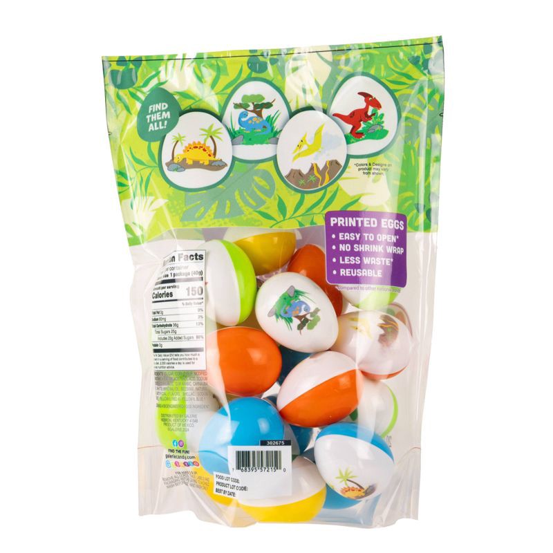 slide 2 of 6, Galerie Easter Printed Dino Attack Egg Bag With Jelly Beans - 1.76oz, 1.76 oz