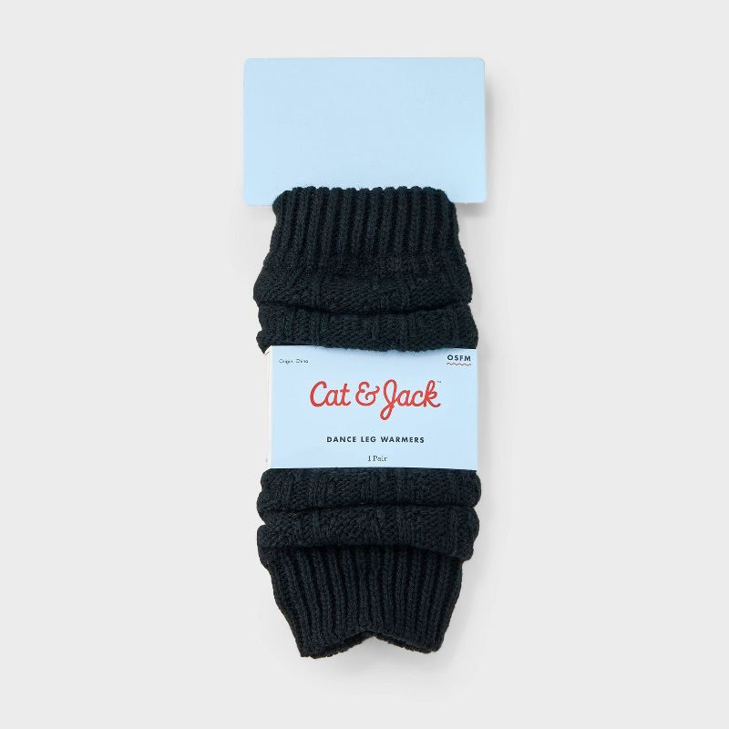 slide 2 of 3, Kids' Dance Leg Warmers - Cat & Jack™ Black One Size, 1 ct