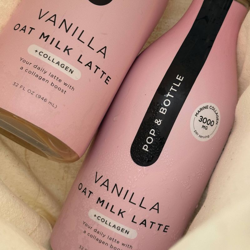 slide 7 of 8, Pop & Bottle Vanilla Cold Brew Oat Milk Latte - 32 fl oz, 32 fl oz