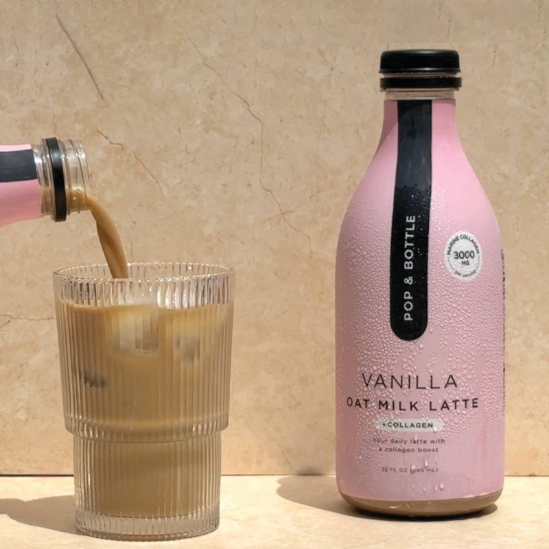 slide 8 of 8, Pop & Bottle Vanilla Cold Brew Oat Milk Latte - 32 fl oz, 32 fl oz