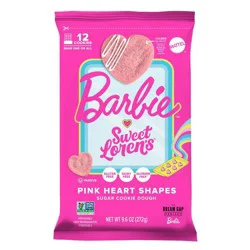 Sweet Loren's Gluten Free Vegan Barbie Pink Heart Shapes Sugar Cookie Dough - 9.6oz/12ct