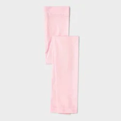 Girls' Dance Footless Tights - Cat & Jack™ Pink L: Nylon Spandex Knit, Over the Knee, Blackout