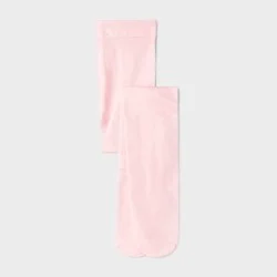 Girls' Dance Footed Tights - Cat & Jack™ Light Pink S: Nylon Spandex Blend, Closed Toe, Knit Construction