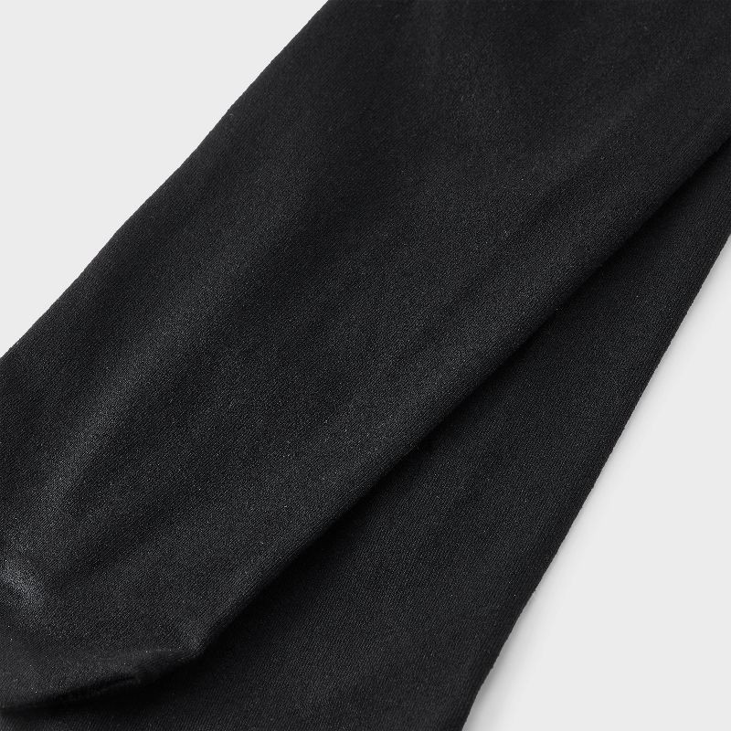 slide 3 of 3, Girls' 2pk Nylon Dance Tights - Cat & Jack™ Black S: High Waisted, Opaque, Knit, Small, 2 ct