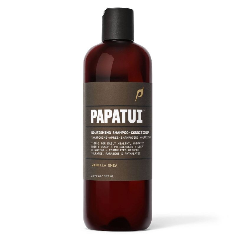 slide 2 of 9, Papatui Men's Paraben-Free and Sulfate-Free Clean Hair and Scalp 2-in-1 Shampoo and Conditioner - Vanilla Shea - 18 fl oz, 18 fl oz