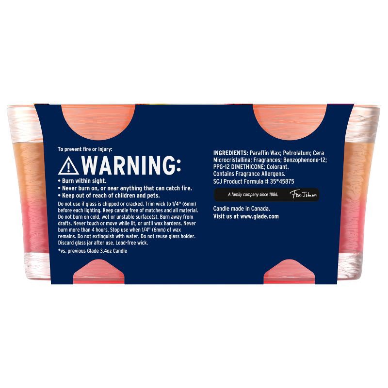 slide 3 of 12, Glade Scented Candles - Hawaiian Breeze and Vanilla Passion Fruit - 4.08oz/2ct, 4.08 oz, 2 ct