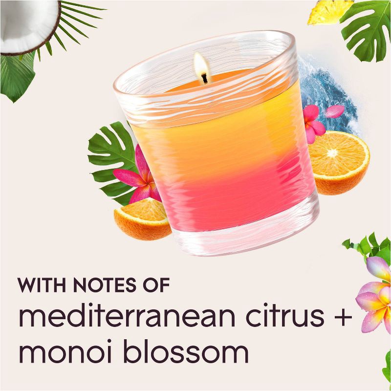 slide 8 of 14, Glade Scented Candles - Coastal Sunshine Citrus and Exotic Tropical Blossom - 4.08oz/2ct, 4.08 oz, 2 ct
