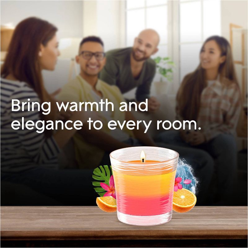 slide 10 of 14, Glade Scented Candles - Coastal Sunshine Citrus and Exotic Tropical Blossom - 4.08oz/2ct, 4.08 oz, 2 ct