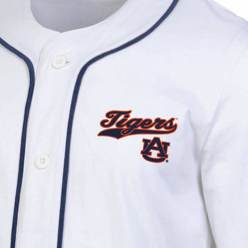 slide 3 of 3, NCAA Auburn Tigers Baseball Button-Down T-Shirt - M: Cotton Jersey, 1 ct