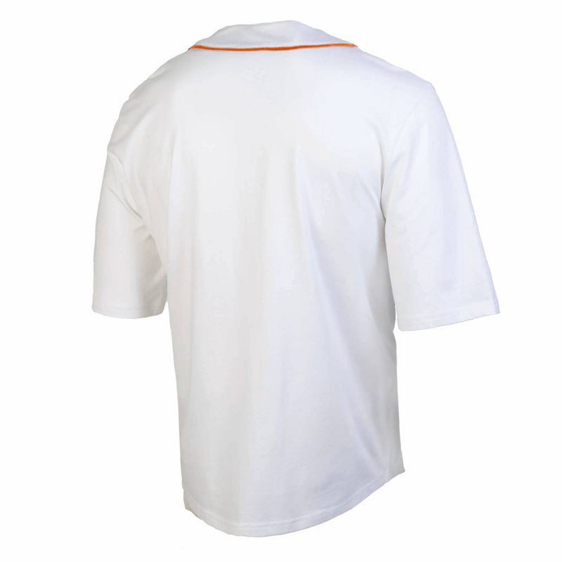 slide 2 of 3, NCAA Clemson Tigers Baseball Button-Down T-Shirt - S: Lightweight Cotton Jersey, 1 ct
