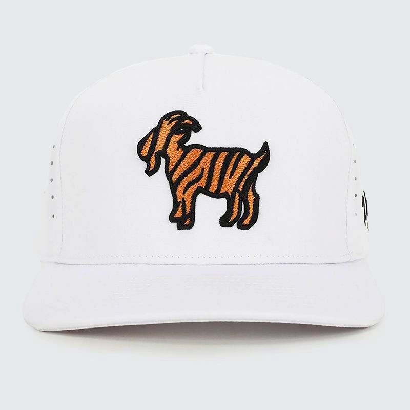 slide 2 of 6, Waggle The Goat Hat - White: Back Snap Adjustable Baseball Cap, 1 ct