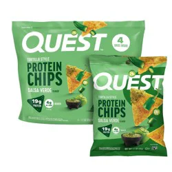 Quest Nutrition Tortilla Style Protein Chips - Salsa Verde - 4.5oz/4pk