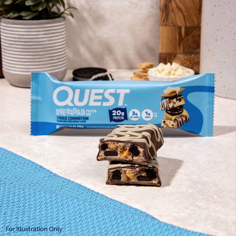 slide 5 of 7, Quest Nutrition Overload Bar - Cookie Commotion - 4ct, 4 ct