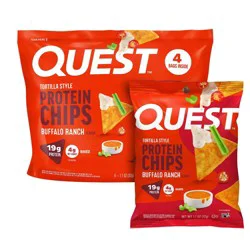 Quest Nutrition Tortilla Style Protein Chips - Buffalo Ranch - 4pk