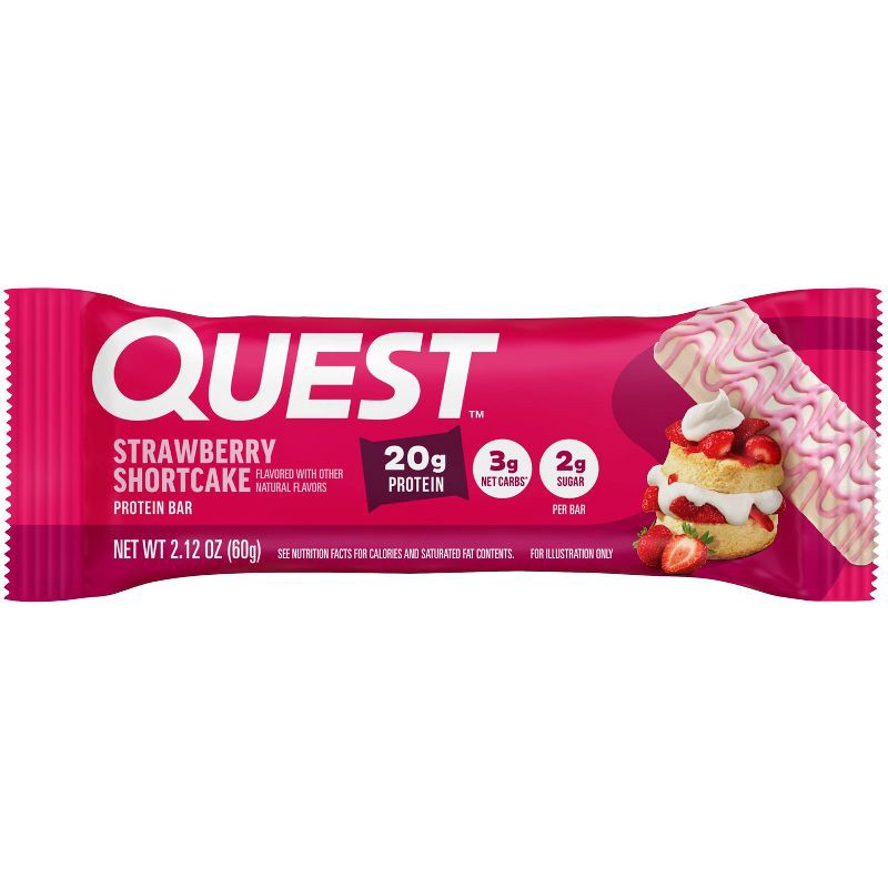 slide 2 of 7, Quest Nutrition Strawberry Shortcake Protein Bars - 4pk, 4 ct