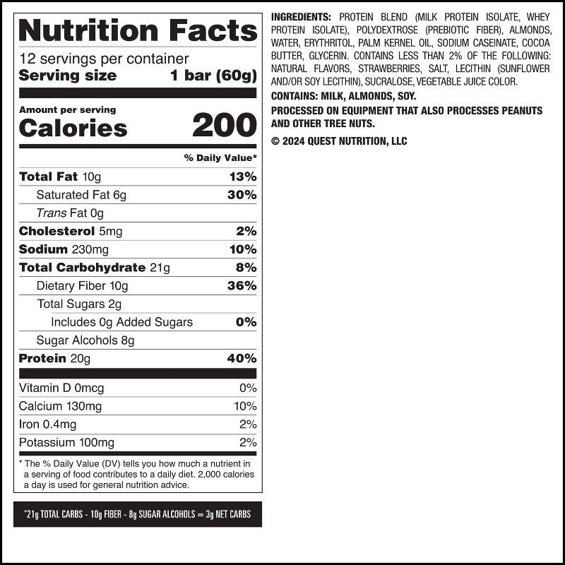 slide 3 of 7, Quest Nutrition Strawberry Shortcake Protein Bars - 4pk, 4 ct