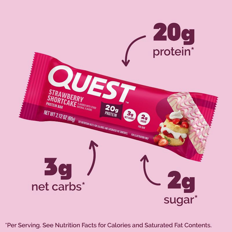 slide 5 of 7, Quest Nutrition Strawberry Shortcake Protein Bars - 4pk, 4 ct