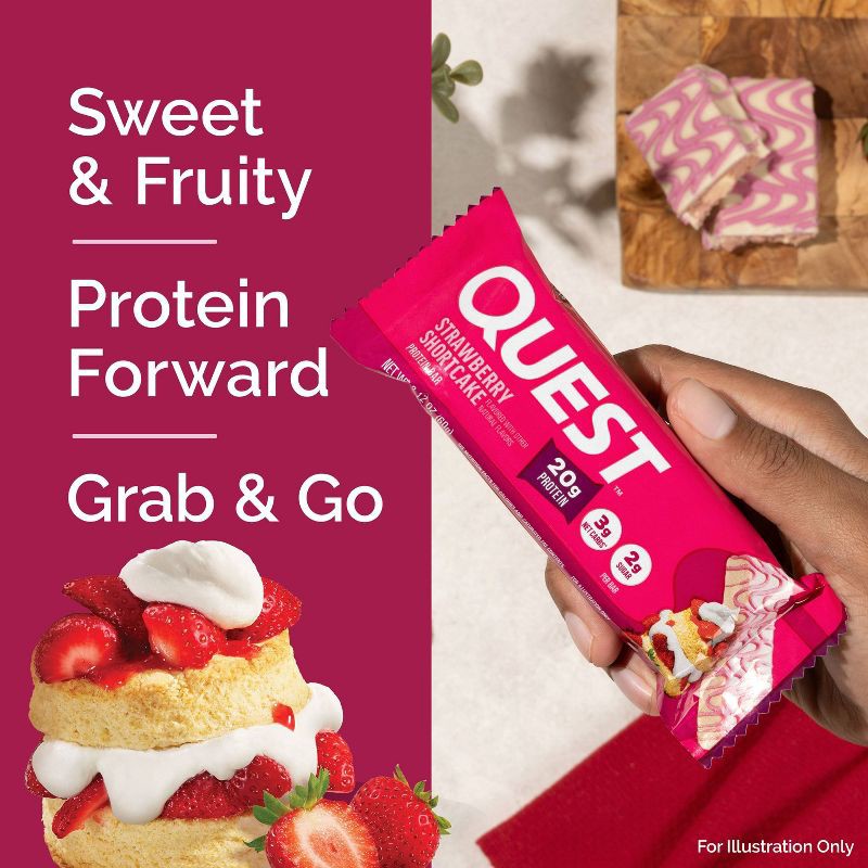 slide 6 of 7, Quest Nutrition Strawberry Shortcake Protein Bars - 4pk, 4 ct