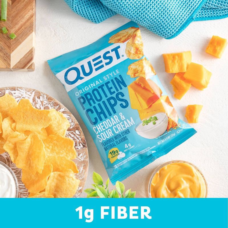 slide 4 of 6, Quest Nutrition Protein Chips - Cheddar & Sour Cream - 4ct, 4 ct
