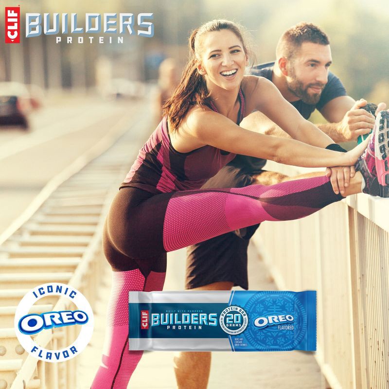 slide 7 of 13, CLIF Builder's Oreo Plant-Based Soy Protein Bars - 20g Protein - 6ct, 6 ct