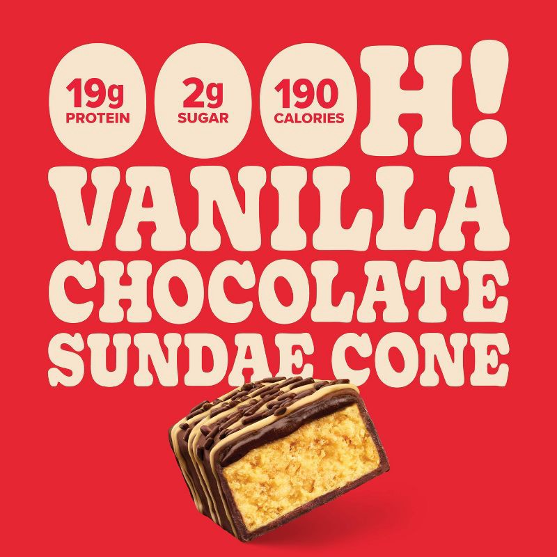 slide 5 of 5, Pure Protein Sundae Cone Whey Protein Bar - 19g Protein - 4ct, 19 gram, 4 ct
