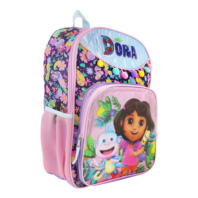 slide 3 of 5, Dora Kids' 16" Backpack - Purple, 1 ct
