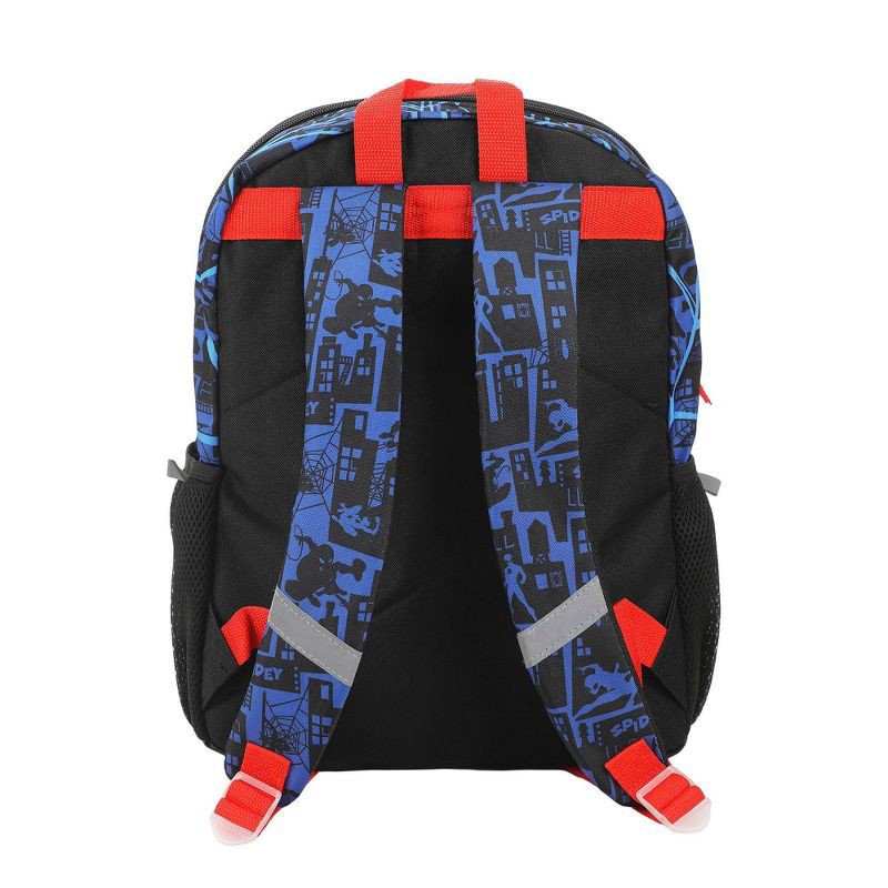 slide 3 of 10, Spider-Man Kids' 15.5L 5pc Backpack Set with Lights - Black, 15.5 liter, 5 ct