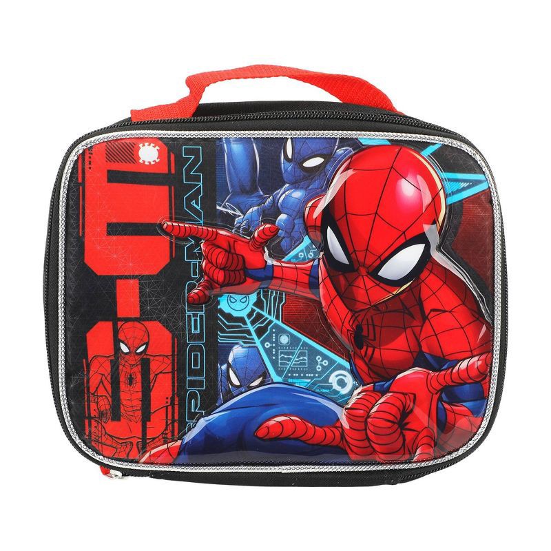 slide 8 of 10, Spider-Man Kids' 15.5L 5pc Backpack Set with Lights - Black, 15.5 liter, 5 ct
