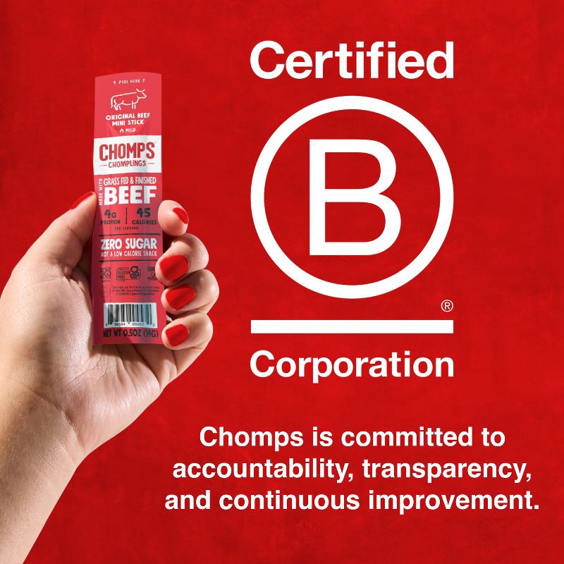 slide 6 of 7, Chomps Snack Sticks Chomps Chomplings Original Beef Mini Sticks - 7oz/14ct, 7 oz, 14 ct