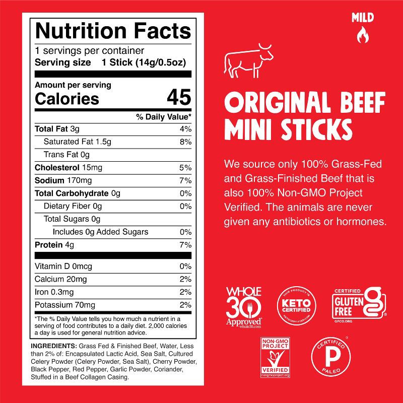 slide 3 of 7, Chomps Snack Sticks Chomps Chomplings Original Beef Mini Sticks - 7oz/14ct, 7 oz, 14 ct