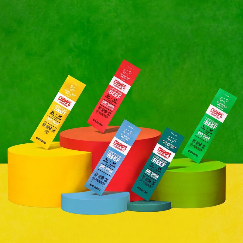 slide 7 of 7, Chomps Snack Sticks Chomps Chomplings Original Beef Mini Sticks - 7oz/14ct, 7 oz, 14 ct
