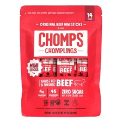 Chomps Snack Sticks Chomps Chomplings Original Beef Mini Sticks - 7oz/14ct