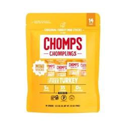 Chomps Snack Sticks Chomplings Original Turkey Mini Sticks - 7oz/14ct