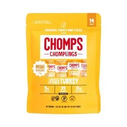 Chomps Snack Sticks Chomplings Original Turkey Mini Sticks - 7oz/14ct