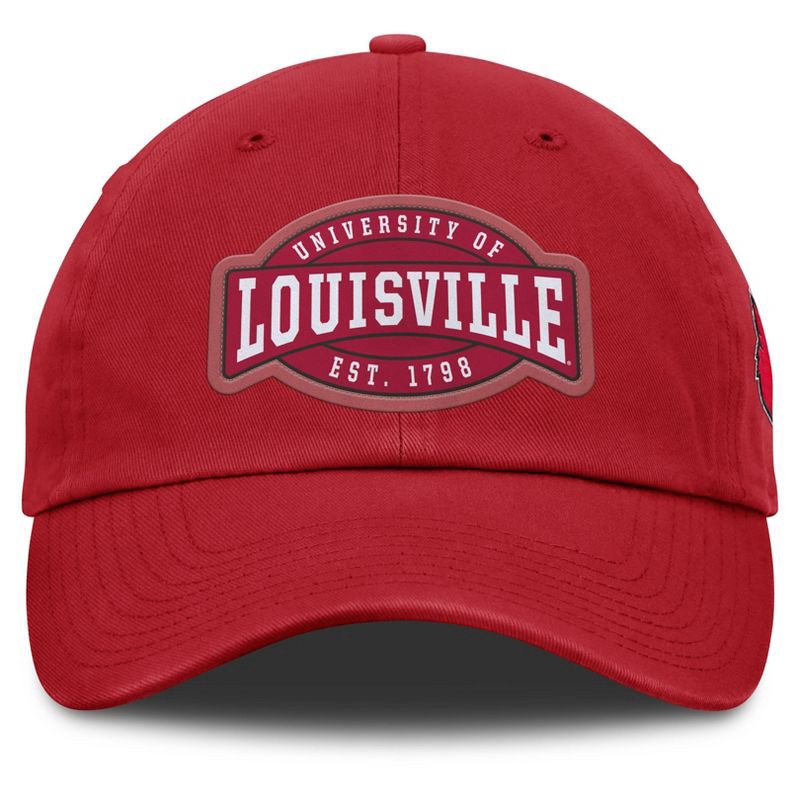 slide 2 of 4, NCAA Louisville Cardinals Unstructured Baseball Hat: Cotton, Pull-On Closure, One Size, 1 ct