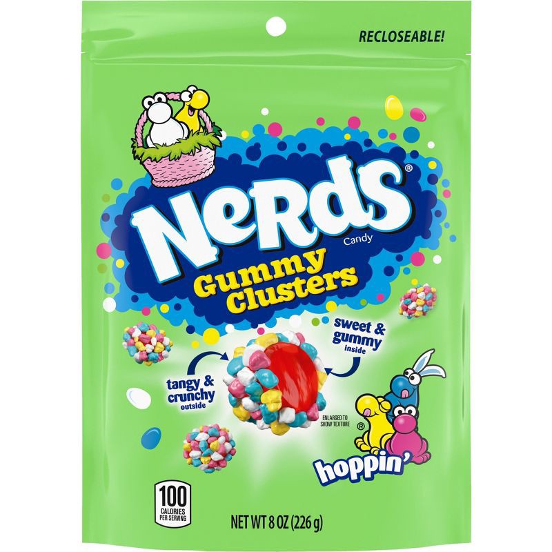 slide 1 of 7, Nerds Easter Candy Hoppin' Gummy Clusters - 8oz, 8 oz