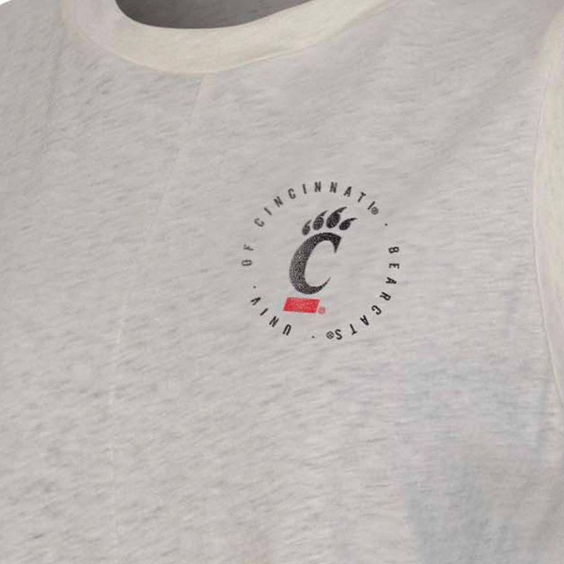 slide 3 of 3, NCAA Cincinnati Bearcats Women's Oatmeal Tank Top - S: Relaxed Fit Sleeveless Jersey, 1 ct