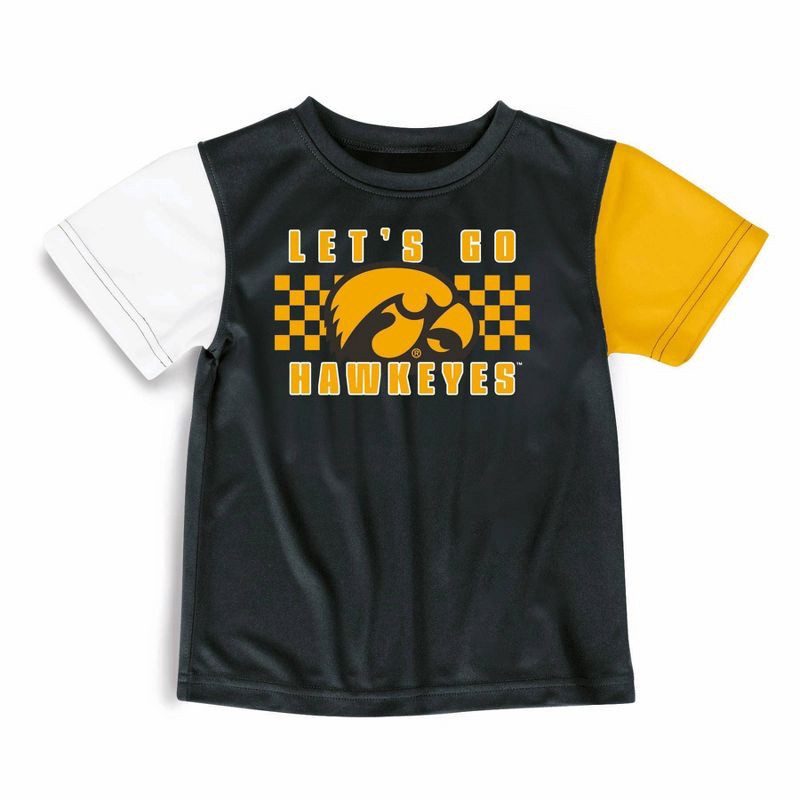 slide 1 of 3, NCAA Iowa Hawkeyes Toddler Boys' T-Shirt and Shorts Set - 4T: Solid Mesh Coordinate Set, 1 ct
