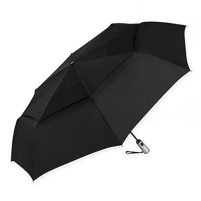 slide 1 of 1, Shedrain Vented Auto Open & Auto Close Jumbo Compact Umbrella - Black, 1 ct