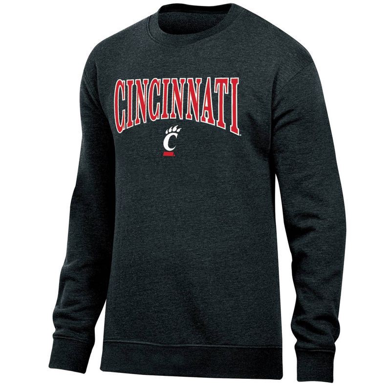 slide 1 of 3, NCAA Cincinnati Bearcats Men's Crew Neck Fleece Sweatshirt - S: Pullover, 1 ct
