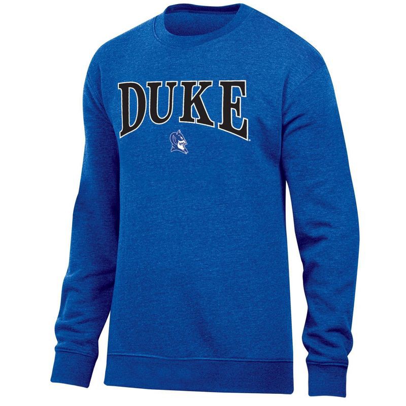 slide 1 of 3, NCAA Duke Blue Devils Men's Crew Neck Fleece Sweatshirt - M: Pullover, 1 ct