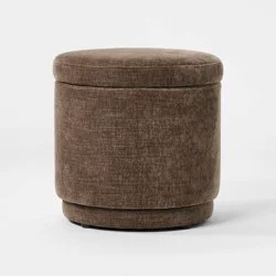 Threshold designed w/Studio McGee Swivel Storage Ottoman Brown - Threshold™ designed with Studio McGee