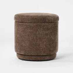 Threshold designed w/Studio McGee Swivel Storage Ottoman Brown - Threshold™ designed with Studio McGee