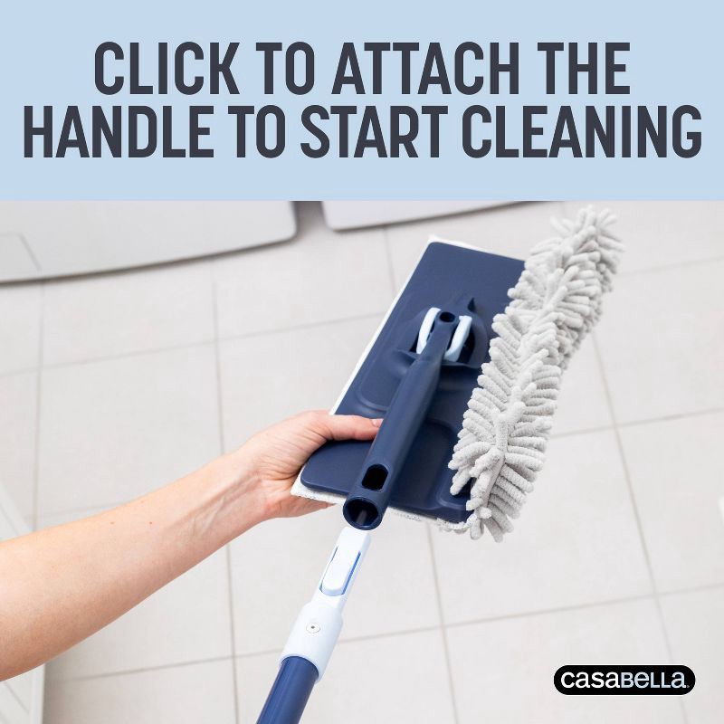 slide 2 of 8, Casabella Click Clean and Organize Baseboard Cleaning Mop Head and Hook, 1 ct