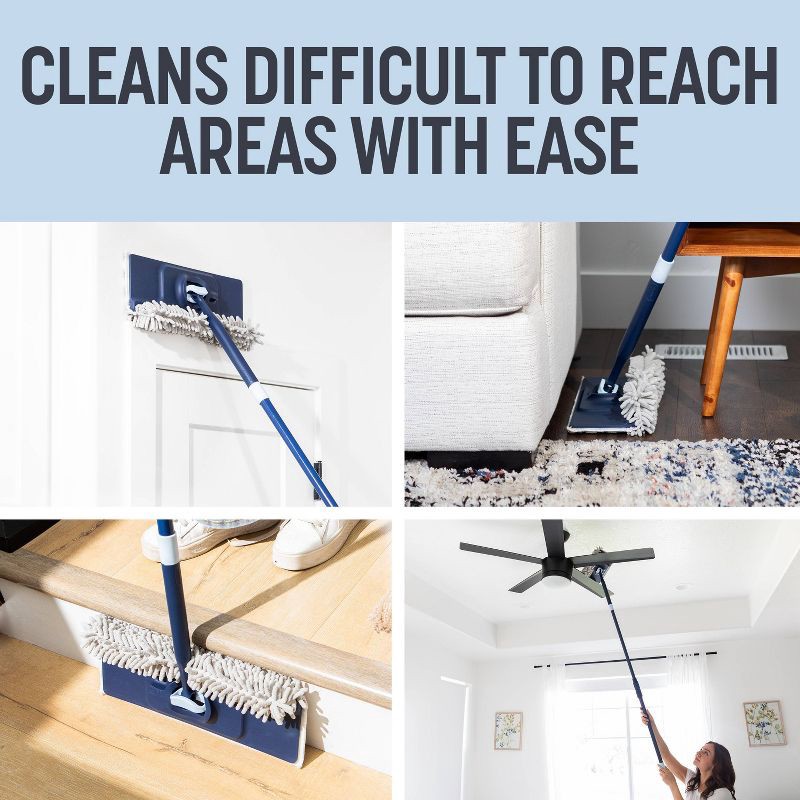 slide 4 of 8, Casabella Click Clean and Organize Baseboard Cleaning Mop Head and Hook, 1 ct