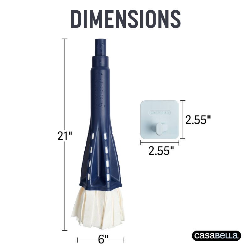 slide 3 of 8, Casabella Click Clean and Organize Easy Wring Cone Mop Head and Hook, 1 ct